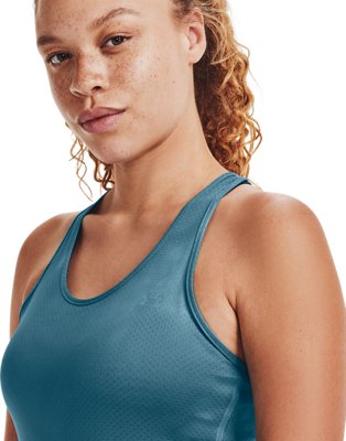 Details about / Under Armour UA HeatGear Ladies Grey Racer Tank Sports Gym Running Vest S